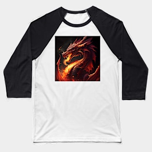 Fire Dragon Baseball T-Shirt